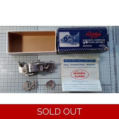 Wurker Super Zig Zag Buttonhole Attachment very rare title=